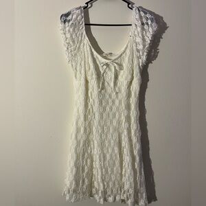 White Lace Mini Dress